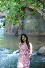 "Pink floral cotton kurti – casual everyday wear by Aayizhai"