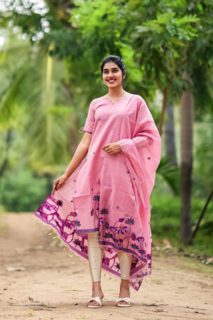 Lakshmi Tissue Cotton Kurti with Dupatta – Elegant Everyday Style